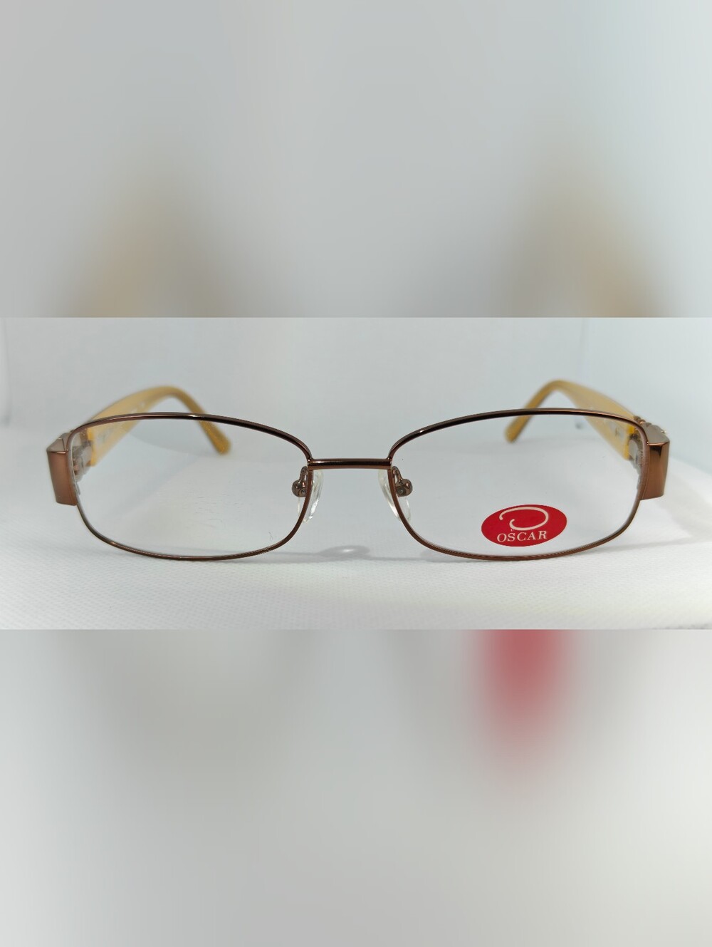 Oscar De La Renta. Women's Brown Metal Frame Eyeglasses. Rose Gold.